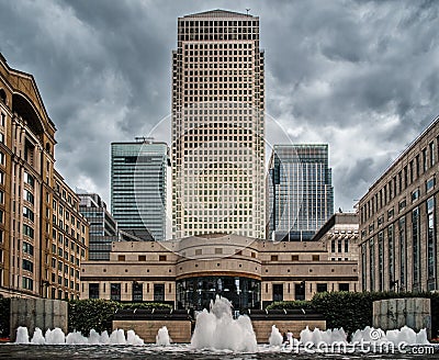 Cabot square in England Stock Photo