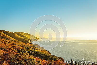 Cabot Trail in the fall Stock Photo