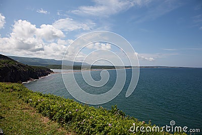 Cabot Trail ocean view Stock Photo