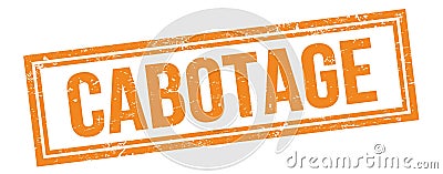 CABOTAGE text on orange grungy vintage stamp Stock Photo