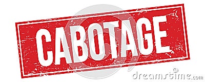 CABOTAGE text on red grungy rectangle stamp Stock Photo