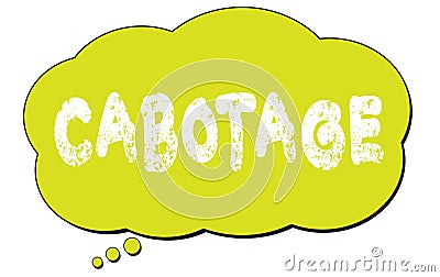 CABOTAGE text written on a light green thought bubble Stock Photo