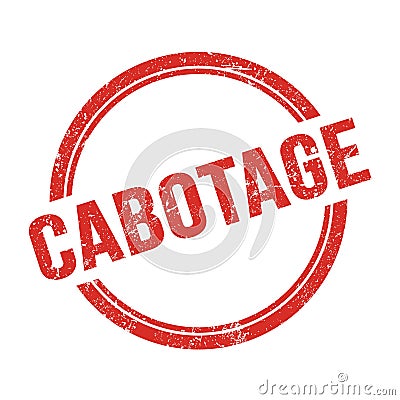 CABOTAGE text written on red grungy round stamp Stock Photo
