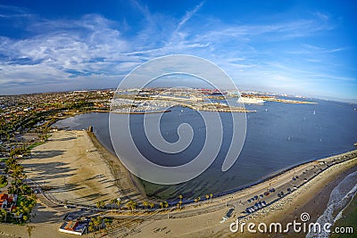 Cabrillo Beach in San Pedro, California Stock Photo
