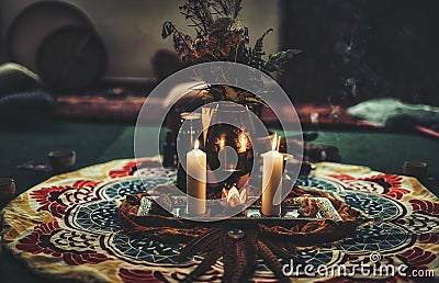 Cacao ceremony space, heart opening medicine. Stock Photo