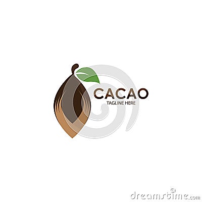 Cacao / cocoa logo vector icon illustration Vector Illustration
