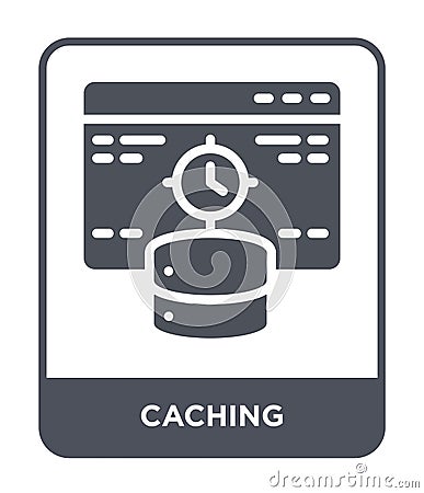 caching icon in trendy design style. caching icon isolated on white background. caching vector icon simple and modern flat symbol Vector Illustration