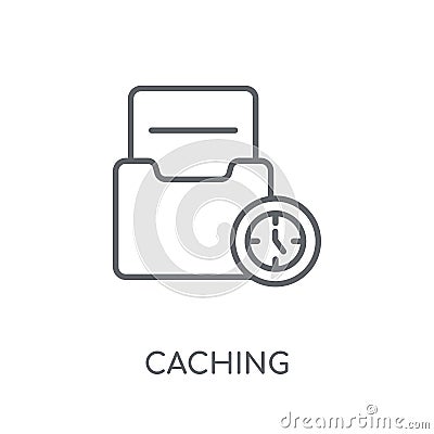 Caching linear icon. Modern outline Caching logo concept on whit Vector Illustration