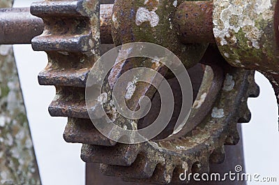 Detailed part of the historic iron bridge Domo Pedro II that connects the cities of Cachoeira and Sao Felix in the Brazilian state Stock Photo