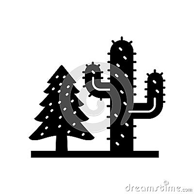 Cactus Glyph Style vector icon which can easily modify or edit Vector Illustration