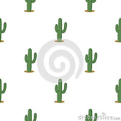 Cactus icon cartoon. Singe western icon from the wild west cartoon. Vector Illustration