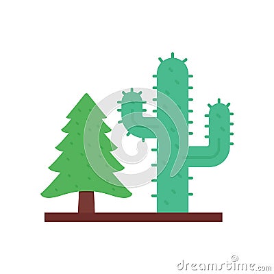 Cactus Line Style vector icon which can easily modify or edit Stock Photo