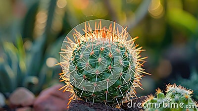 Cactus in nature, cactus grows in rocks and sand Stock Photo