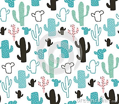 Cactus pattern Vector Illustration