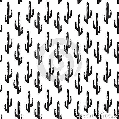 Cactus seamless pattern Vector Illustration