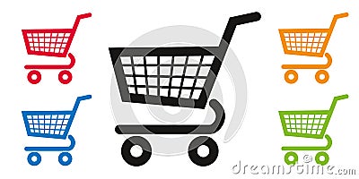 Shopping Cart icon to symbolize the convenience store Stock Photo