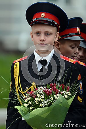 The cadets of the First Moscow cadet corps. Editorial Stock Photo