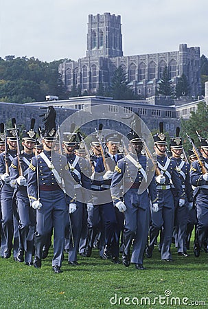 Cadets Marching in Formation Editorial Stock Photo