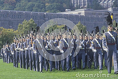 Cadets Marching in Formation, West Point Military Academy, West Point, New York Editorial Stock Photo