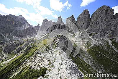 Cadini di misurina famous spot view, Dolomite Alps, Italy Stock Photo