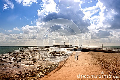 Cadiz beach at lowtide Stock Photo