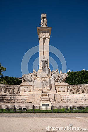 Constitution of 1812 Monument, Cadiz, Spain Editorial Stock Photo