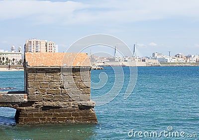 Cadiz view from seaside Stock Photo