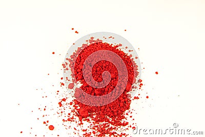 Cadmium red pigment Stock Photo