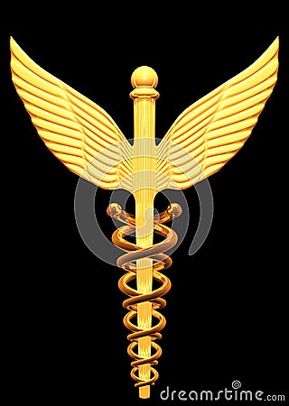 Caduceus Cartoon Illustration