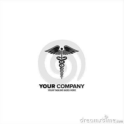 Caduceus, Caduceus logo icon for Medical healthcare conceptual vector illustrations Vector Illustration