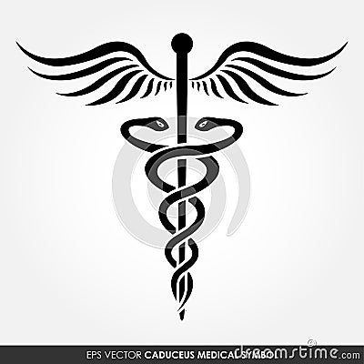 Caduceus - medical icon Vector Illustration