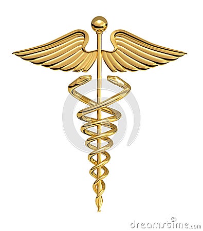 Caduceus Medical Symbol Stock Photo