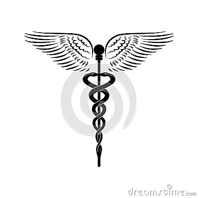 Caduceus - medicine symbol vector illustration. Vector Illustration
