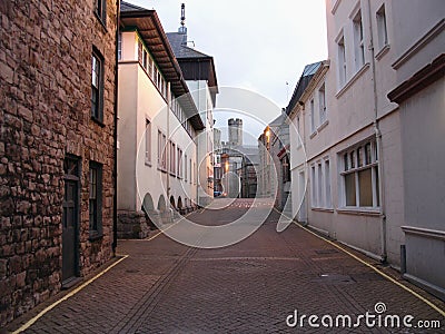 Evening city streets of the historical city center Editorial Stock Photo