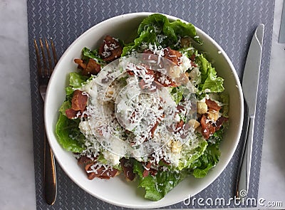 Caesar Salad Meal Stock Photo