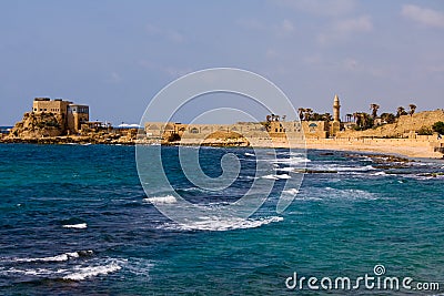 Caesarea sea view Stock Photo