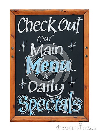 Cafe advertisement sign Stock Photo