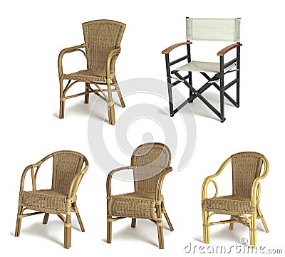 Cafe chairs Stock Photo