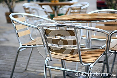 Cafe chairs Stock Photo