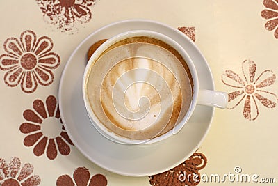 Cafe - coffee Latte Cappuchino top view Stock Photo