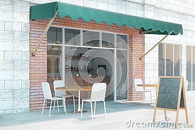 Cafe exterior from the side Stock Photo