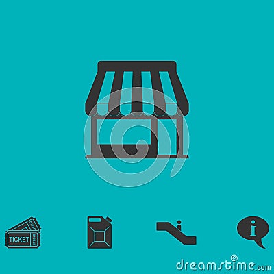 Cafe icon flat Vector Illustration