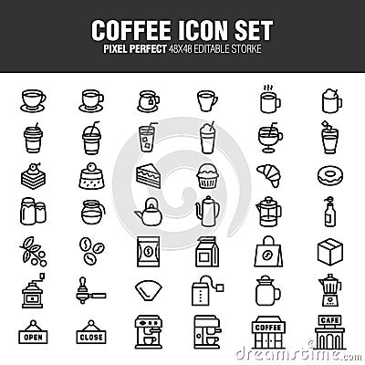 CAFE ICON SET Vector Illustration