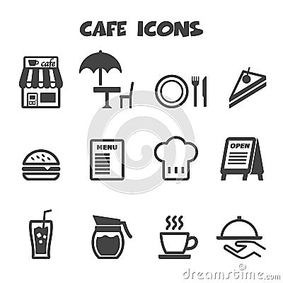 Cafe icons Vector Illustration