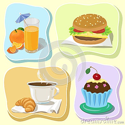 Cafe icons Vector Illustration