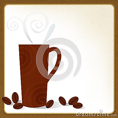 Cafe Latte Frame Vector Illustration