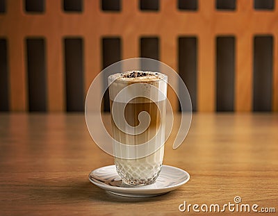 Cafe latte macchiato Stock Photo