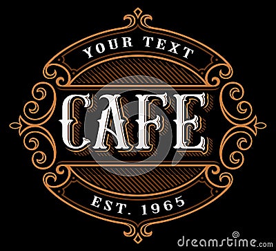 Cafe logo design. Vector Illustration