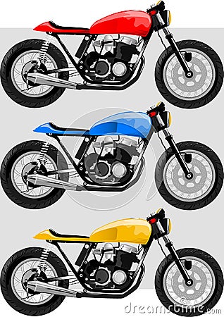 cafe moto VECTOR ILLUSTRATION DOWNLOADED Vector Illustration