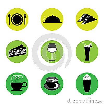 Cafe and Restaurant Icon Vector Illustration